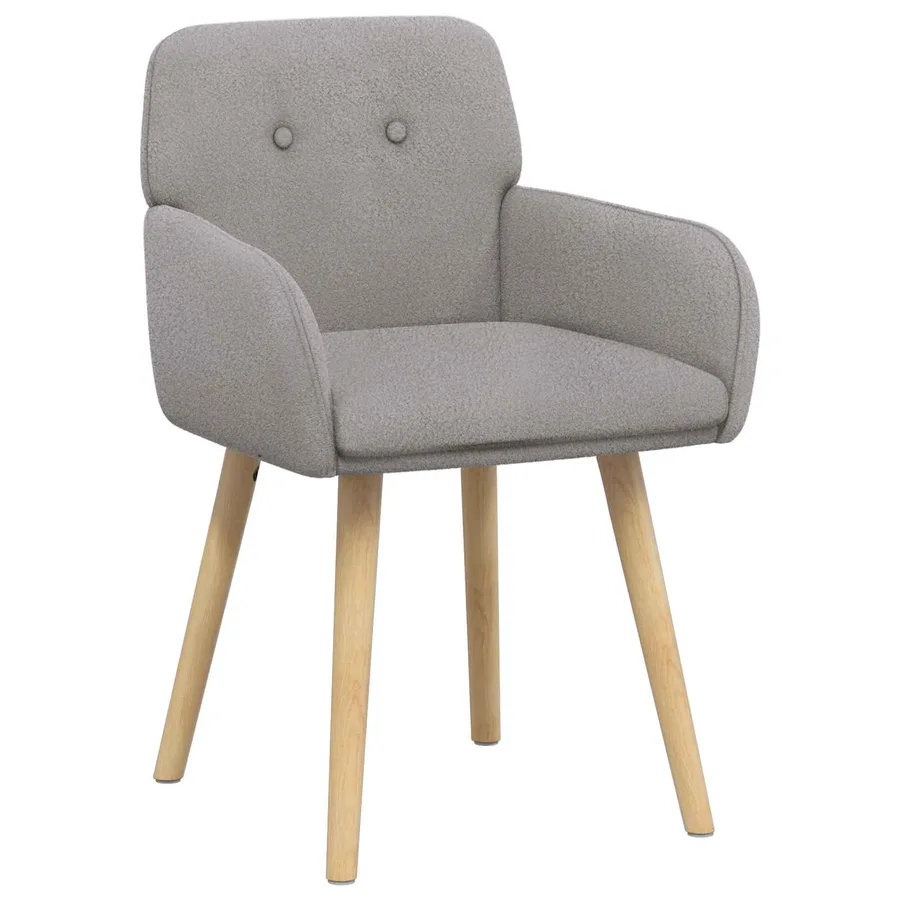 Chaises de salle à manger 2 pcs Bouclé Gris clair - 2