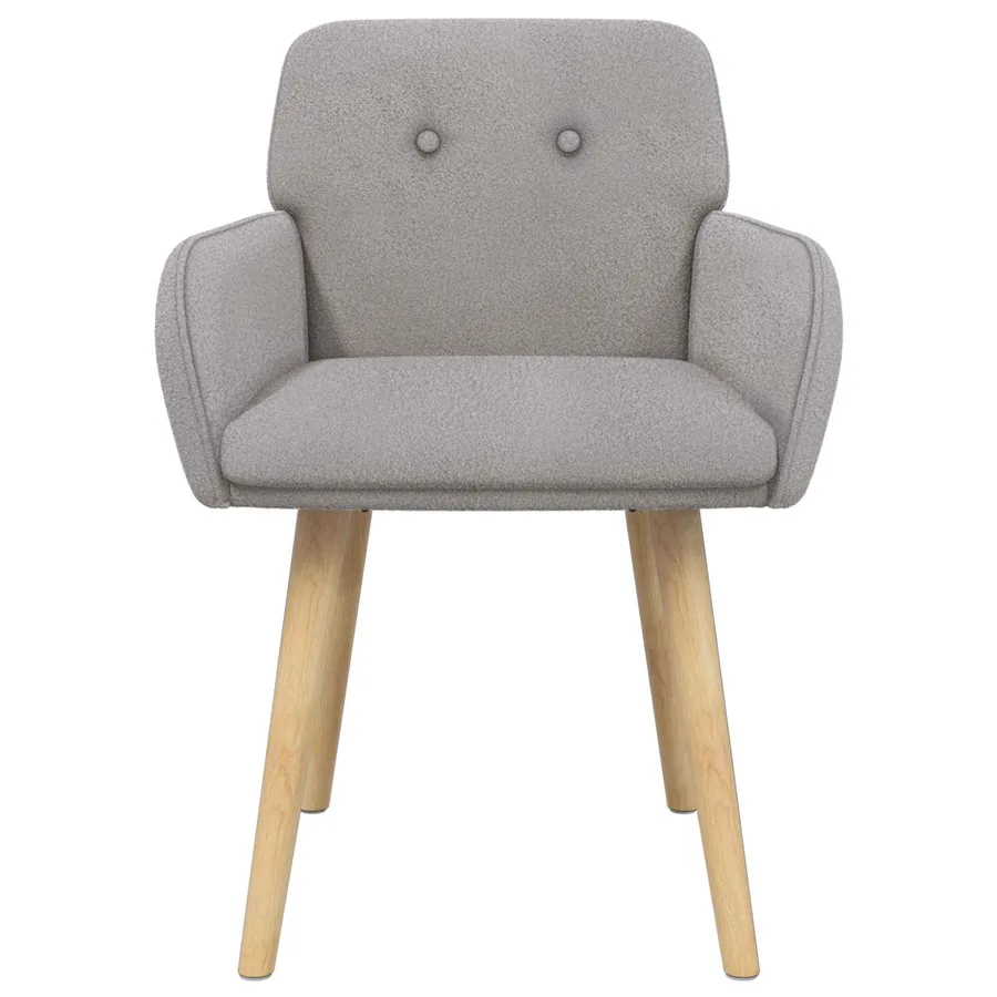 Chaises de salle à manger 2 pcs Bouclé Gris clair - 3