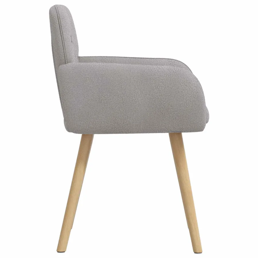 Chaises de salle à manger 2 pcs Bouclé Gris clair - 4