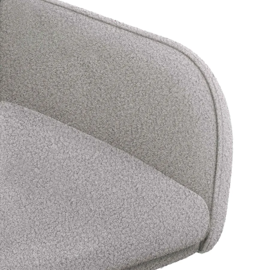 Chaises de salle à manger 2 pcs Bouclé Gris clair - 6