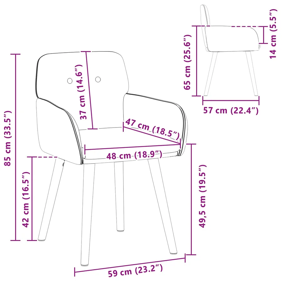 Chaises de salle à manger 2 pcs Bouclé Gris clair - 8