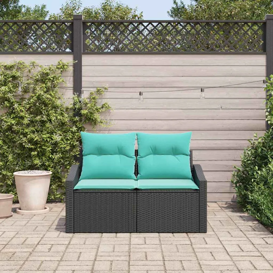 Canapé de jardin Gris 123 x 62 x 69 cm polyrotin - 3