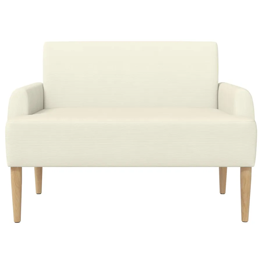 Canapé love seat avec capitonnage en boutons Crème - 3