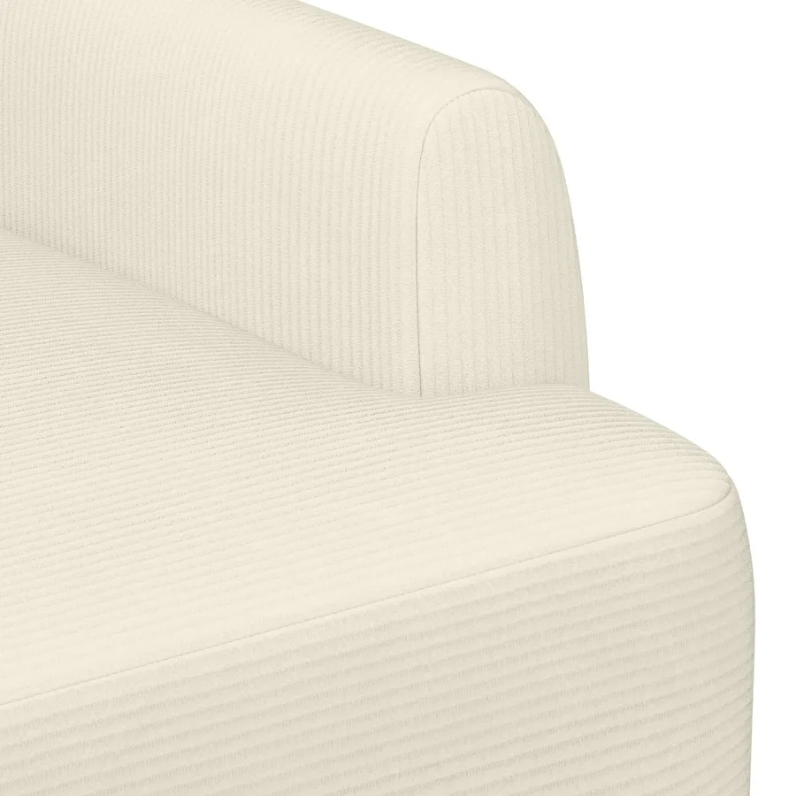 Canapé love seat avec capitonnage en boutons Crème - 6