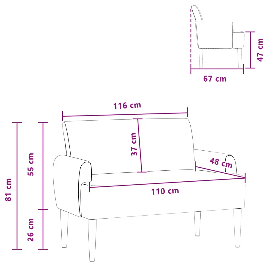 Canapé love seat avec capitonnage en boutons Gris Vert Clair - 8