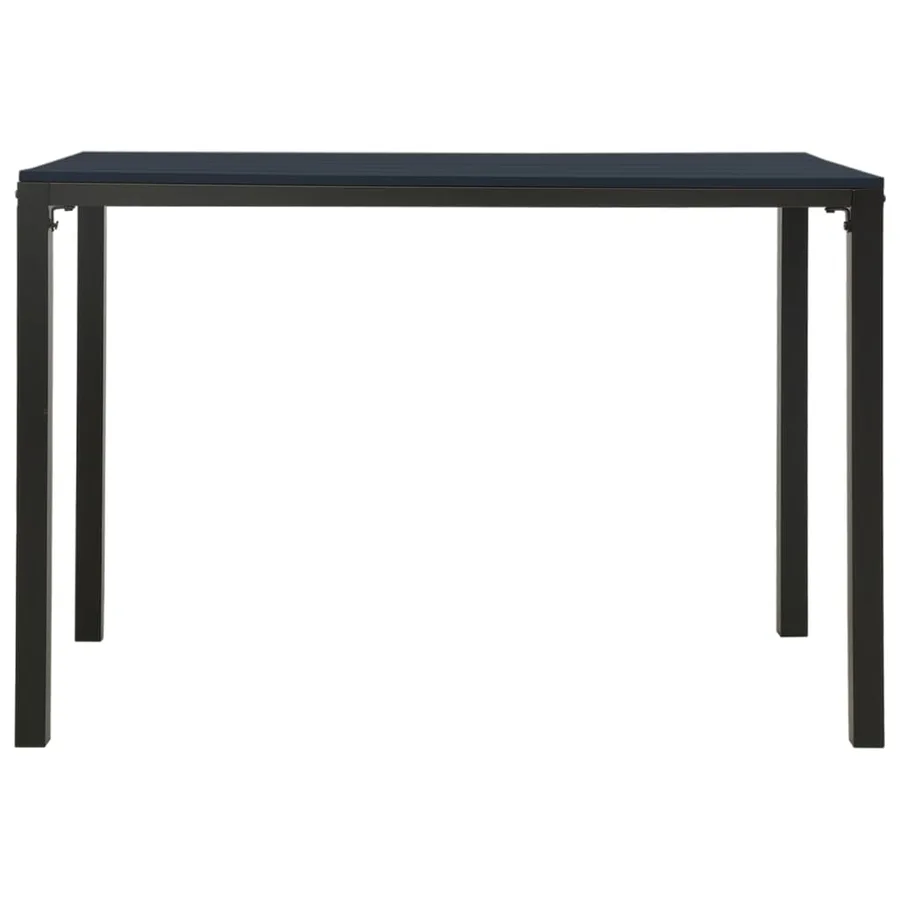 Ensemble à manger de jardin 3 pcs acier et WPC noir - 6