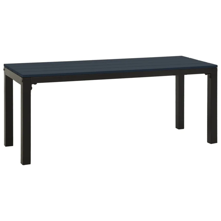Ensemble à manger de jardin 3 pcs acier et WPC noir - 8