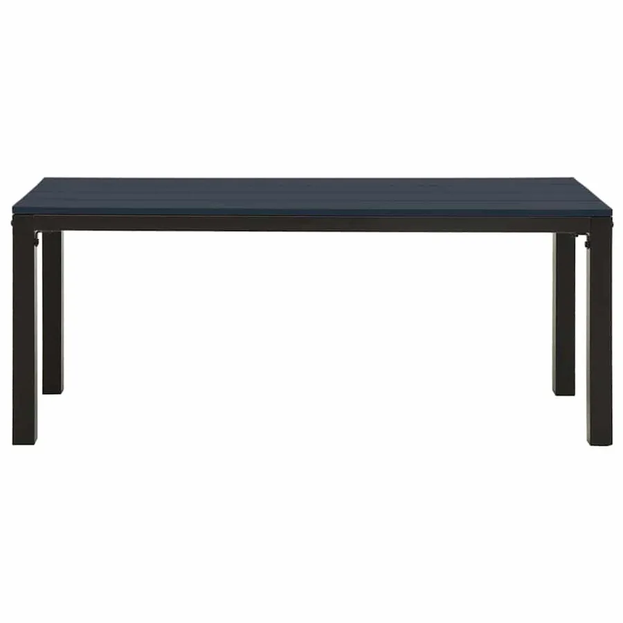Ensemble à manger de jardin 3 pcs acier et WPC noir - 9