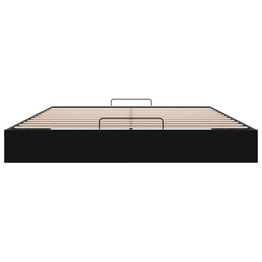 Cadre de lit ottoman Noir King size Velours - 7