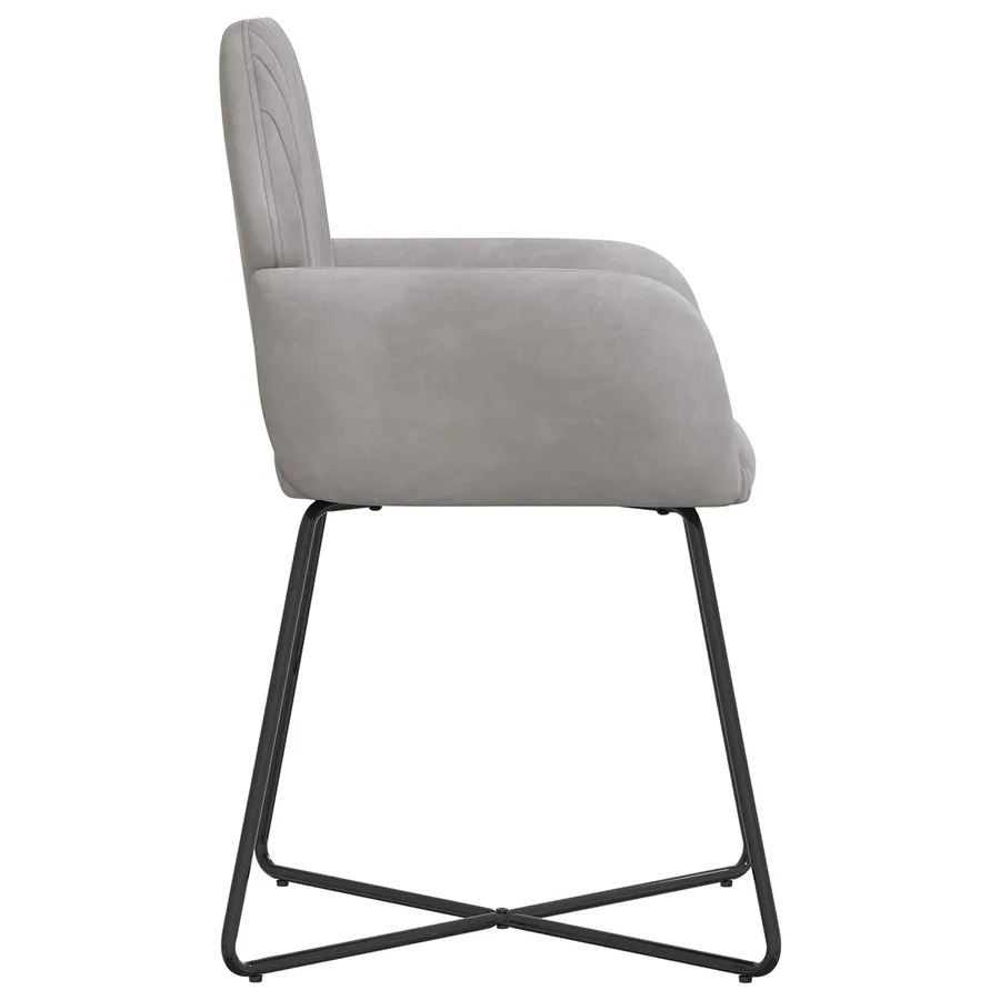 Chaises de salle à manger 4 pcs Velours Gris clair - 4