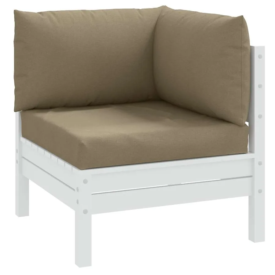 Coussins de palette lot de 3 taupe mélangé tissu