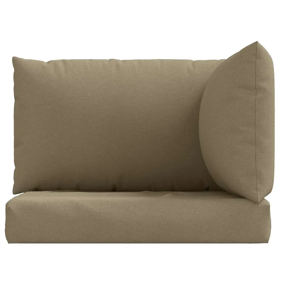 Coussins de palette lot de 3 taupe mélangé tissu - 4
