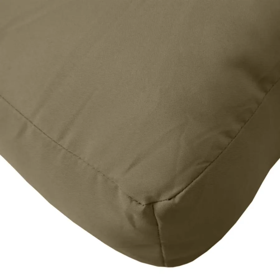 Coussins de palette lot de 3 taupe mélangé tissu - 8
