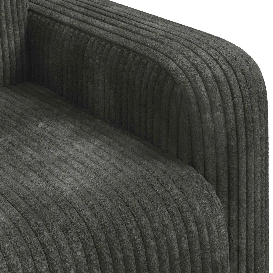 Fauteuil Anthracite velours côtelé - 6