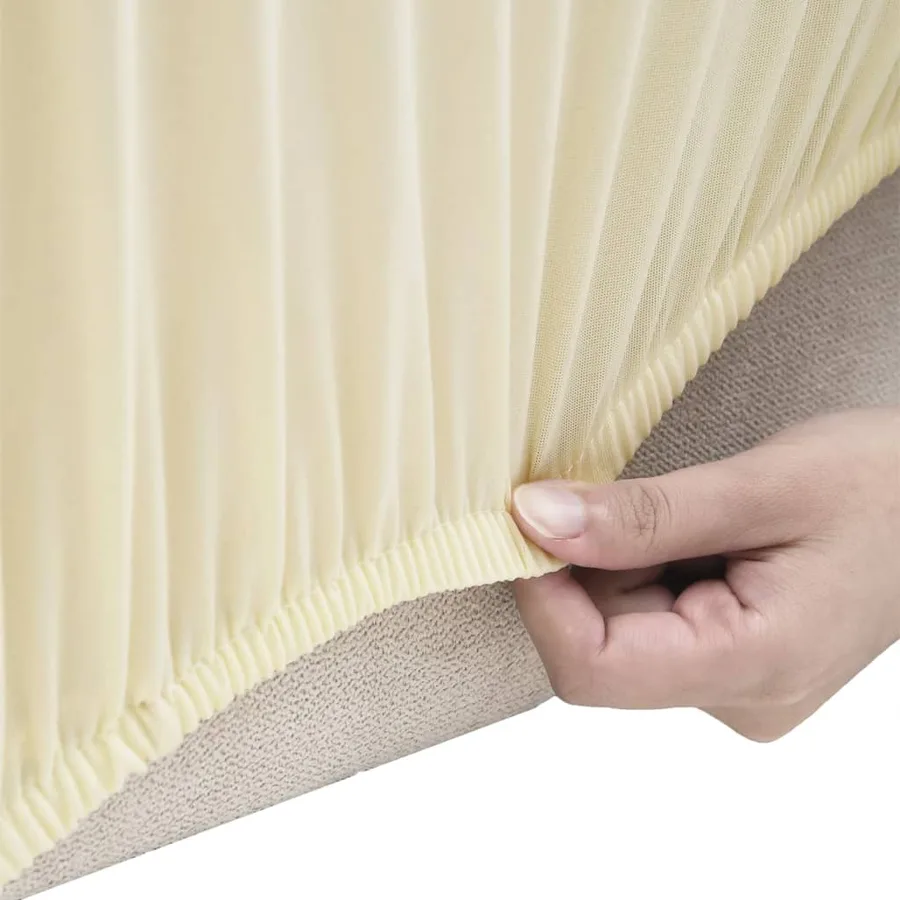 Housse extensible de canapé Crème Jersey de polyester - 3