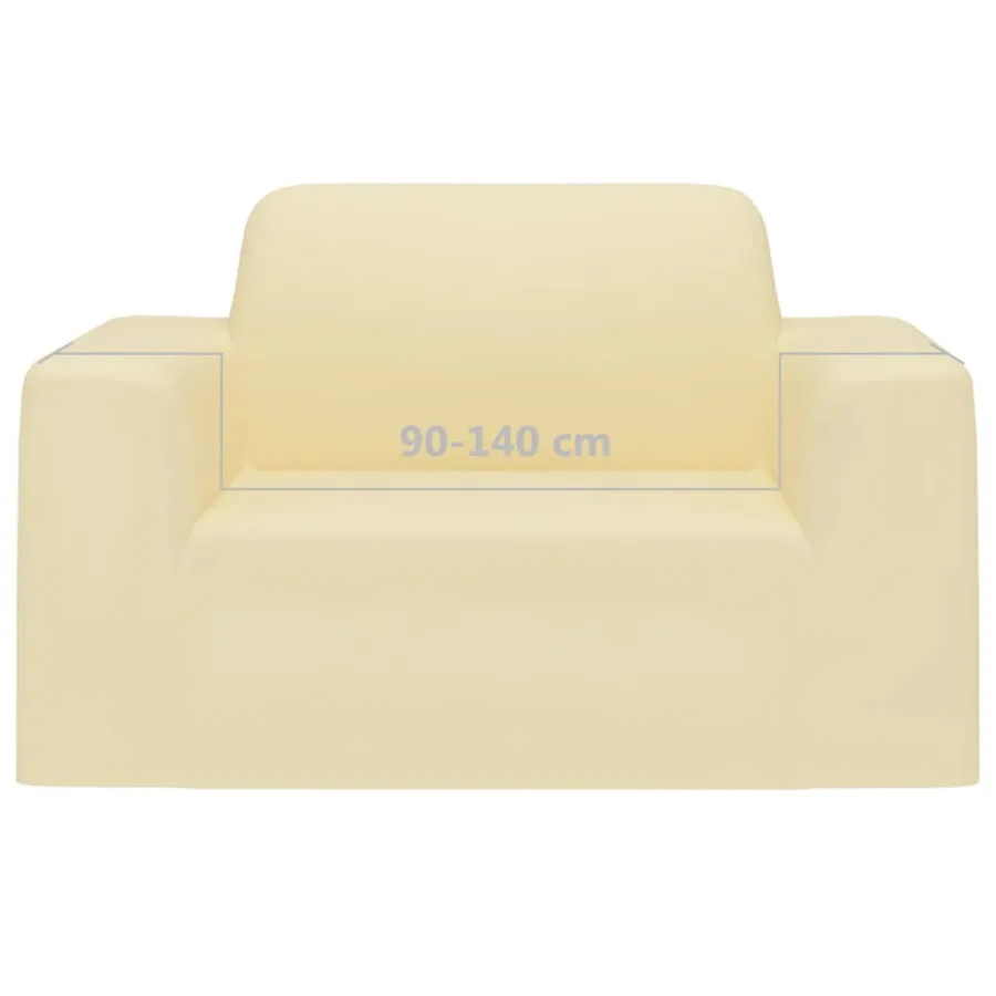 Housse extensible de canapé Crème Jersey de polyester - 6