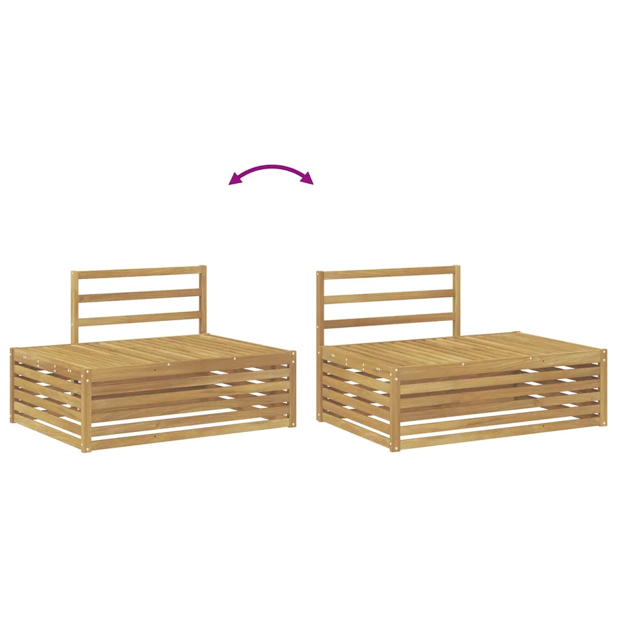4 pcs Ensemble de canapés d'extérieur Blanc - 7