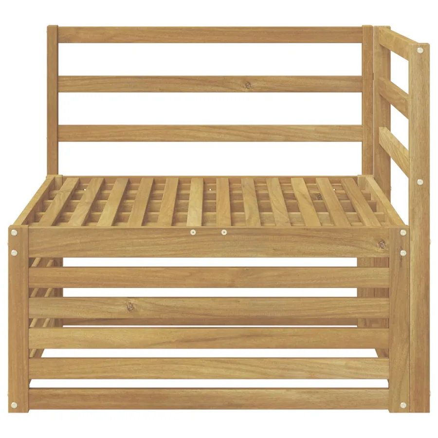 Canapé d'angle extérieur Bois d'Acacia Massif Blanc - 3