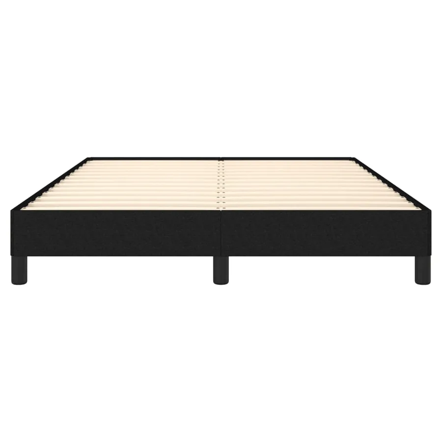 Cadre de lit sans matelas noir 140x190 cm tissu - 5