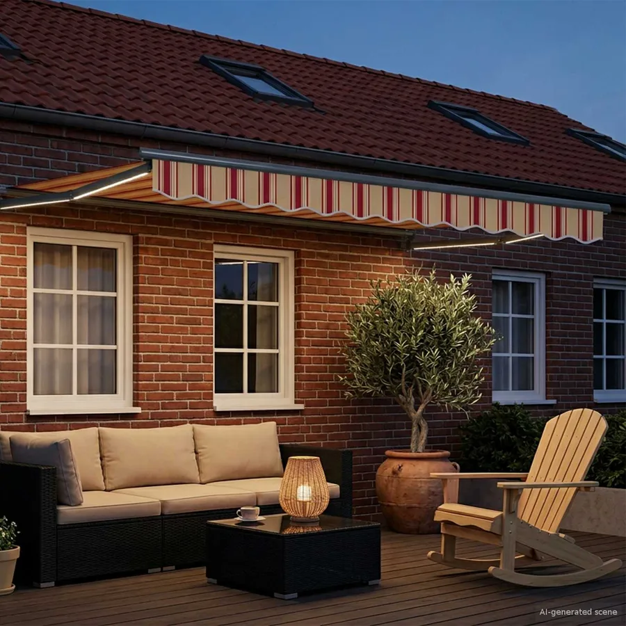 Store rétractable manuel avec LEDs Multicolore 3 x 2 m - 3