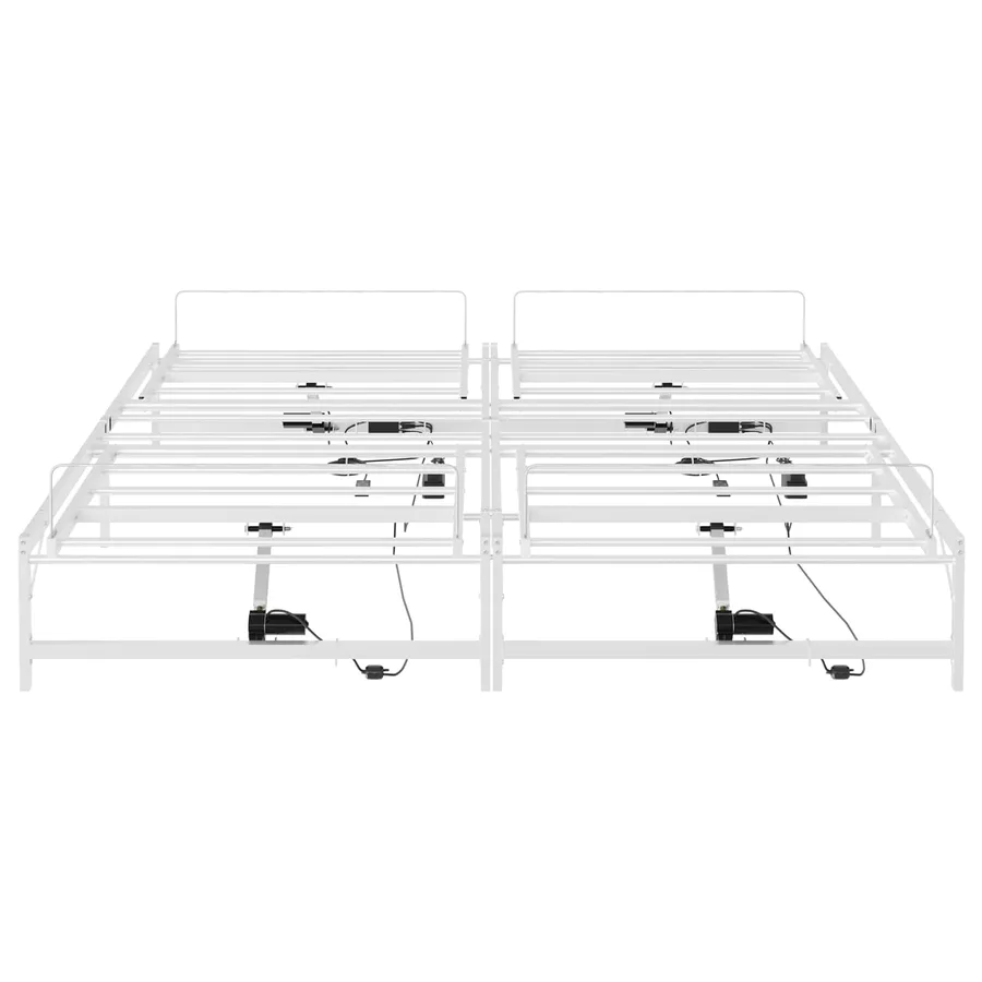 Cadre de Lit Électrique Réglable Blanc 183 x 213 cm Acier - 6