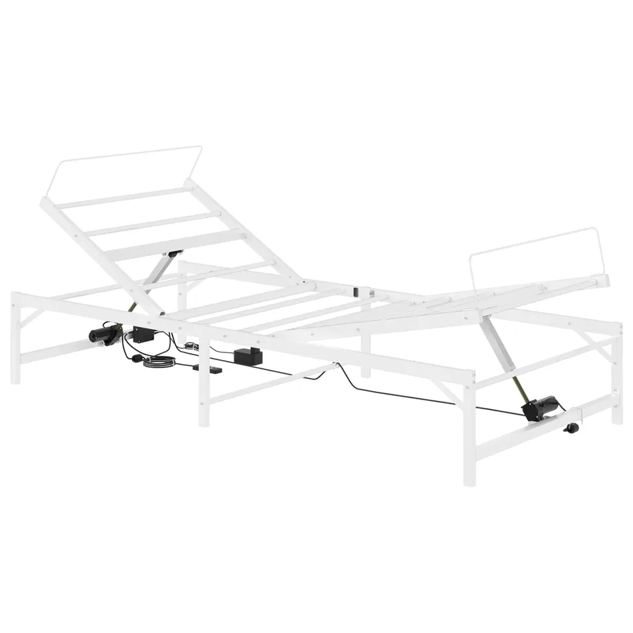 Cadre de Lit Électrique Réglable Blanc 100 x 200 cm Acier - 2