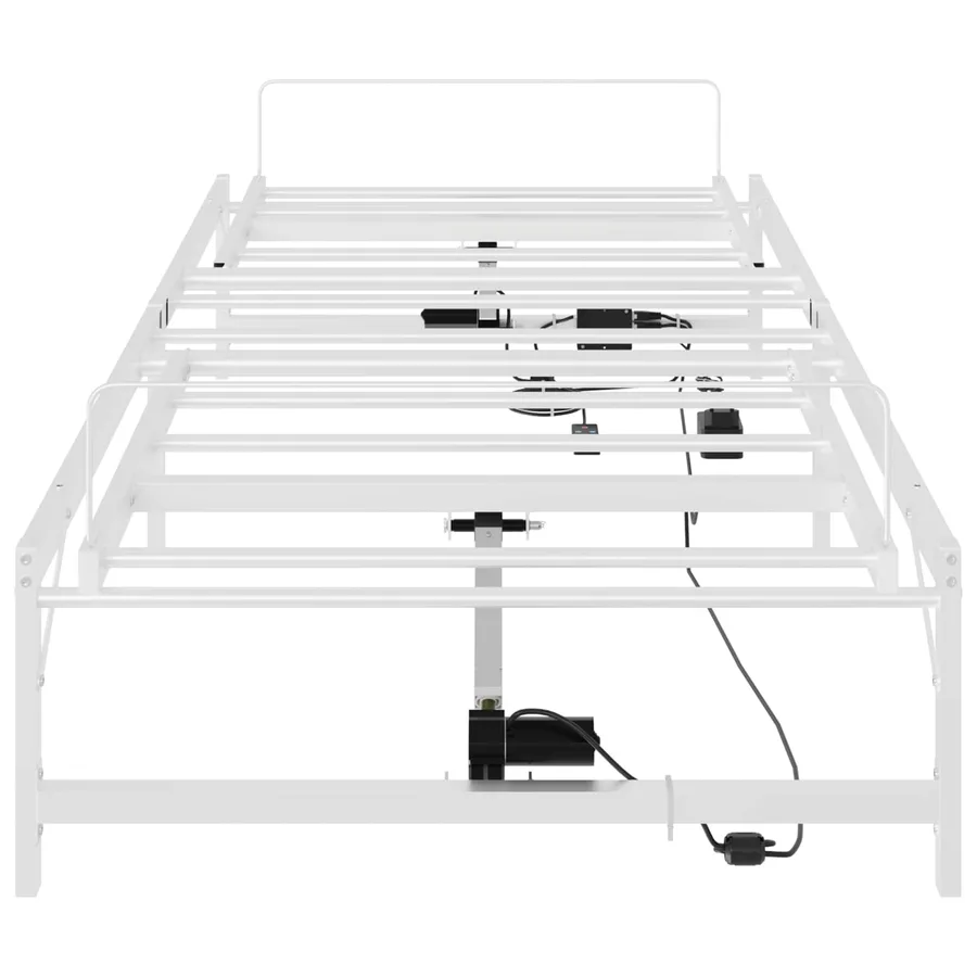 Cadre de Lit Électrique Réglable Blanc 100 x 200 cm Acier - 6