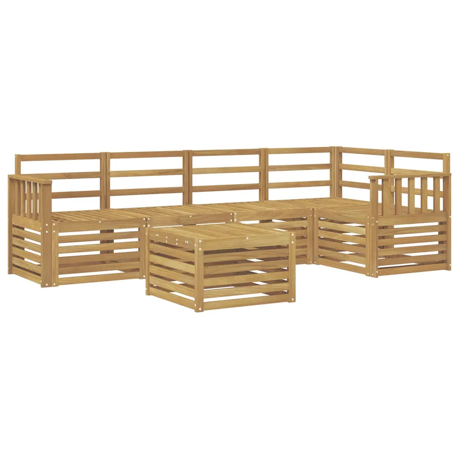 Ensemble de canapés d'extérieur 6 pcs Blanc 59 x 59 x 37 cm - 2