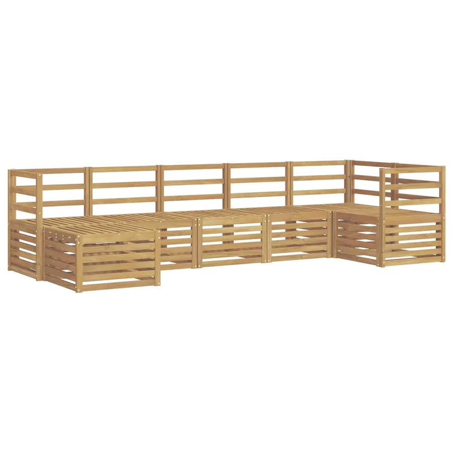 Ensemble de canapés d'extérieur 7 pcs Blanc - 2