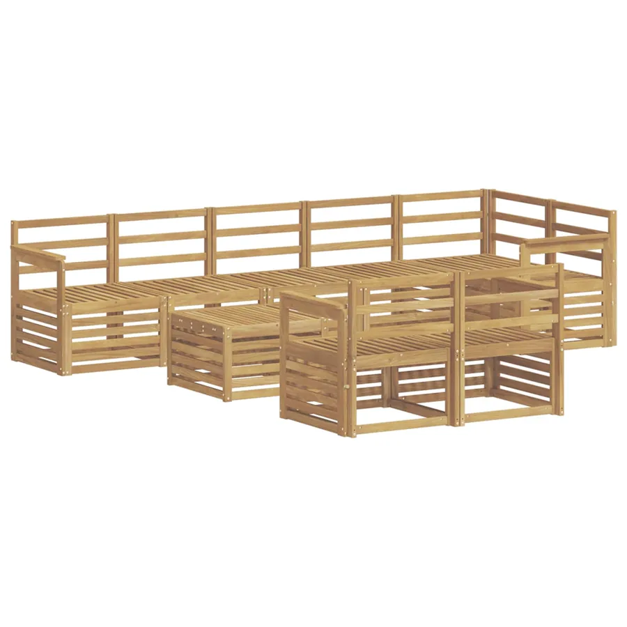 Ensemble de canapés d'extérieur 9 pcs Blanc 59 x 59 x 37 cm - 2