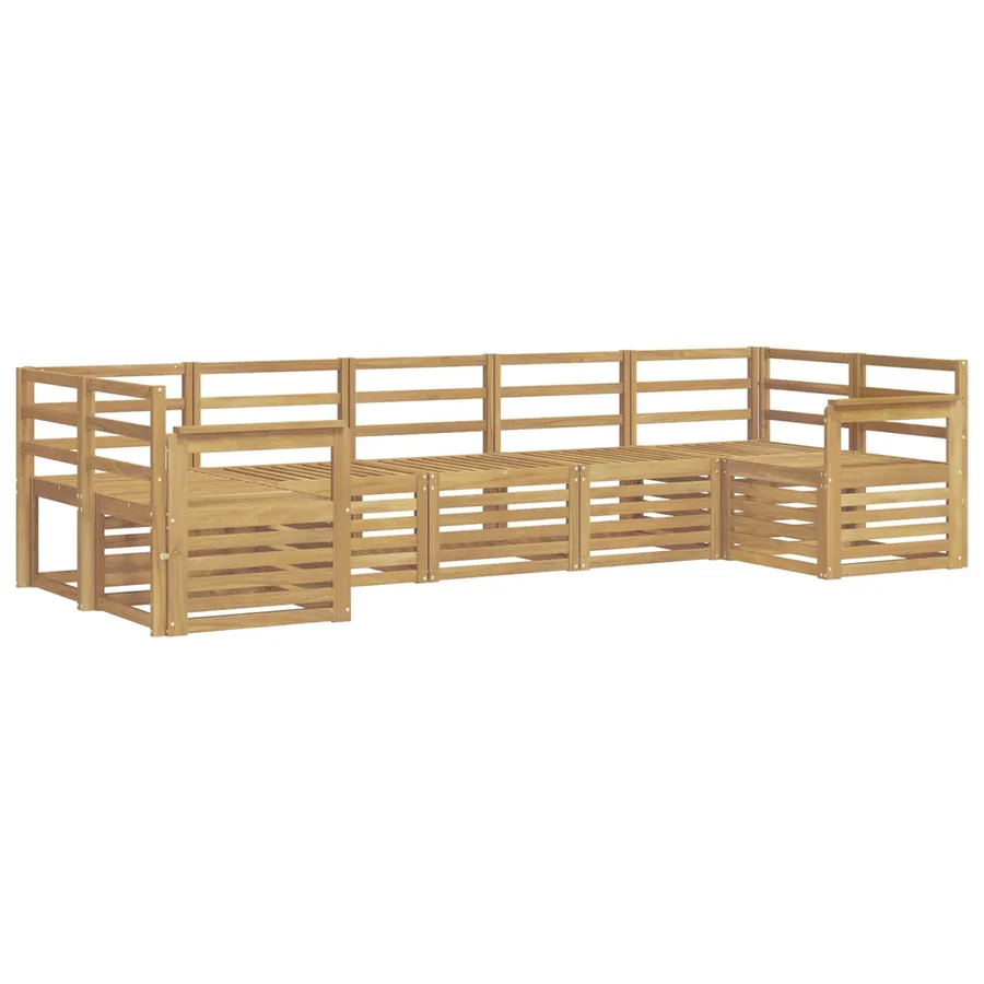 Ensemble de canapés d'extérieur 7 pcs Blanc 304 x 128,5 x 73 cm - 2