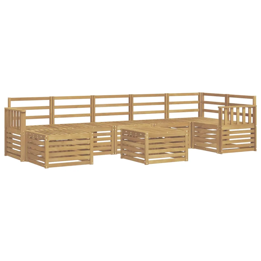 Ensemble de canapés d'extérieur 8 pcs Blanc 59 x 59 x 37 cm - 2