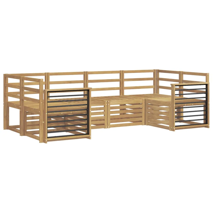 Ensemble de canapés d'extérieur 6 pcs Blanc 245 x 128,5 x 73 cm - 2