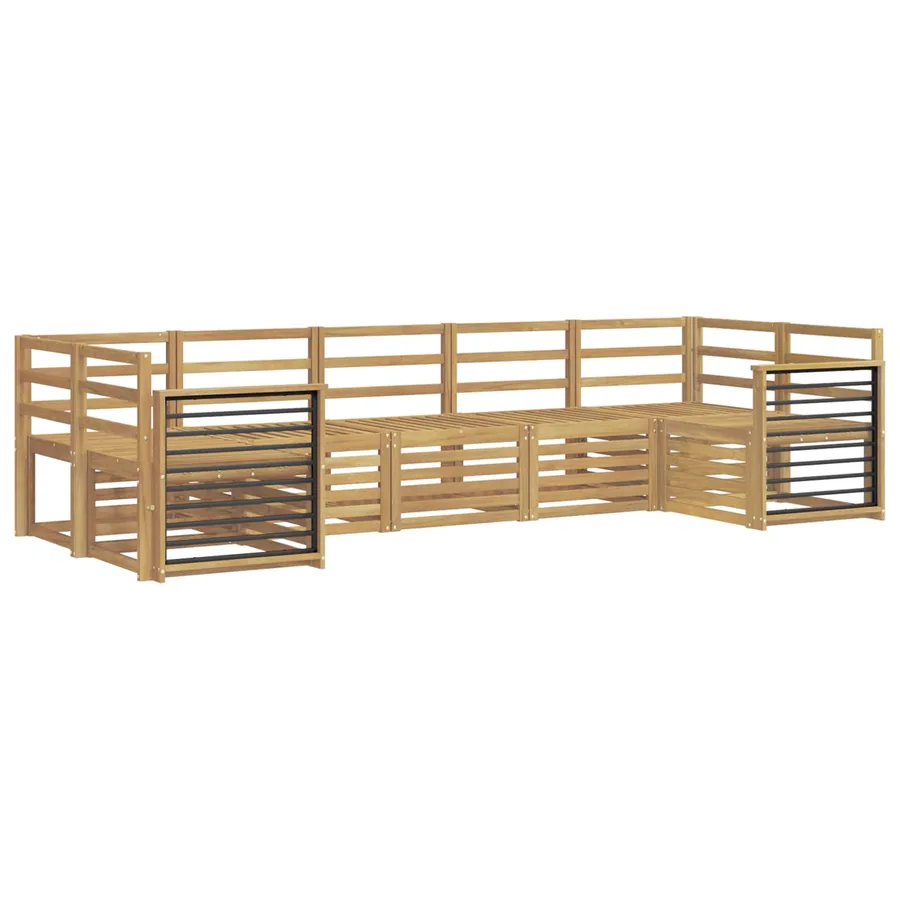 Ensemble de canapés d'extérieur 7 pcs Blanc 304 x 128,5 x 73 cm - 2