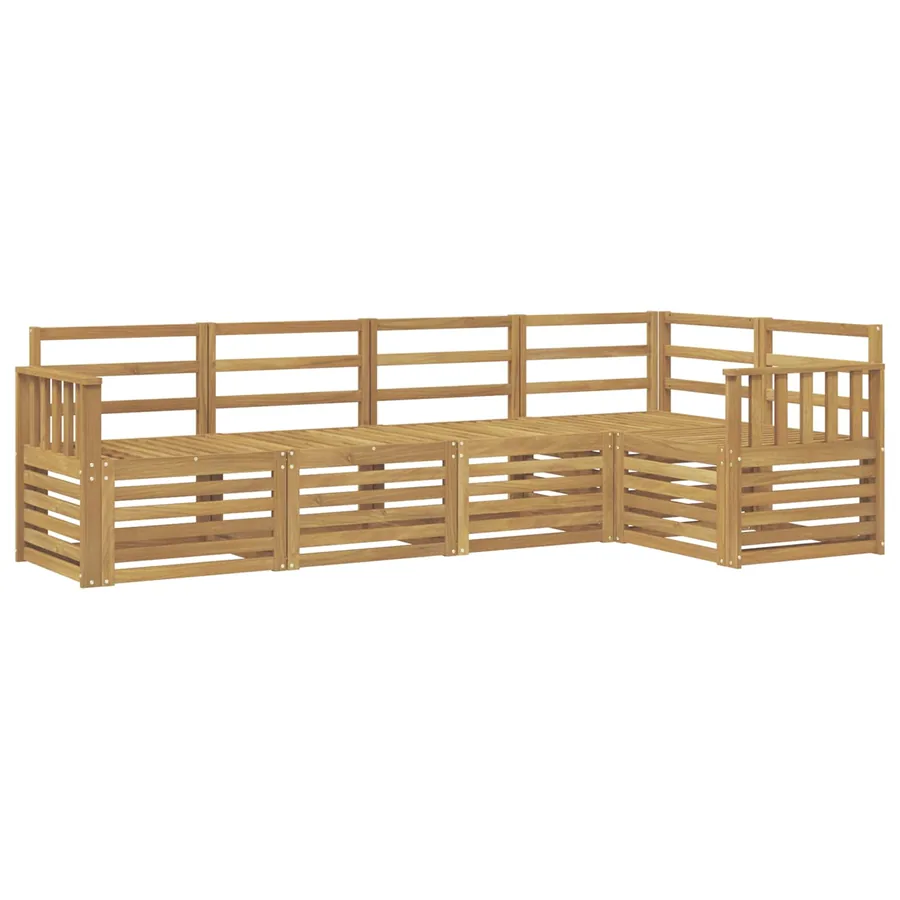 Ensemble de canapés d'extérieur 5 pcs Blanc 247 x 128,5 x 73 cm - 2