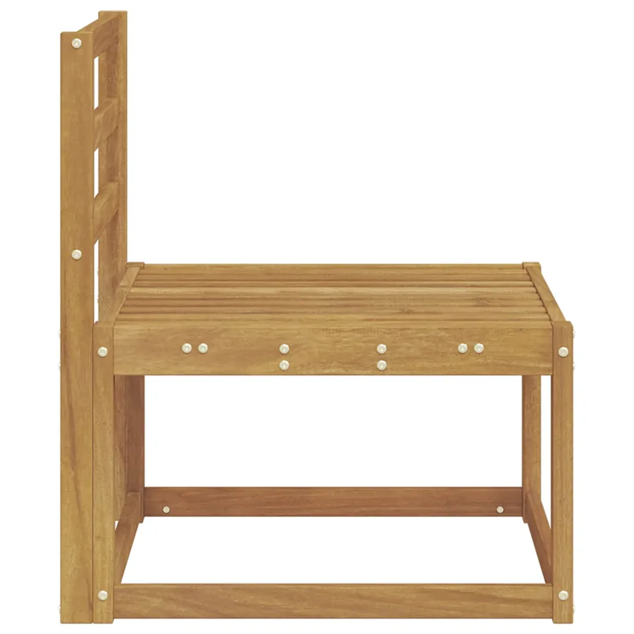 Sofa de milieu extérieur Bois d'Acacia Massif Blanc - 4