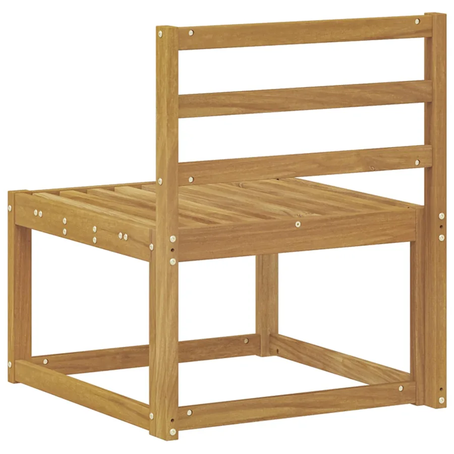 Sofa de milieu extérieur Bois d'Acacia Massif Blanc - 5