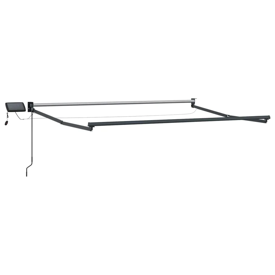 Store rétractable manuel avec LEDs Taupe - 4
