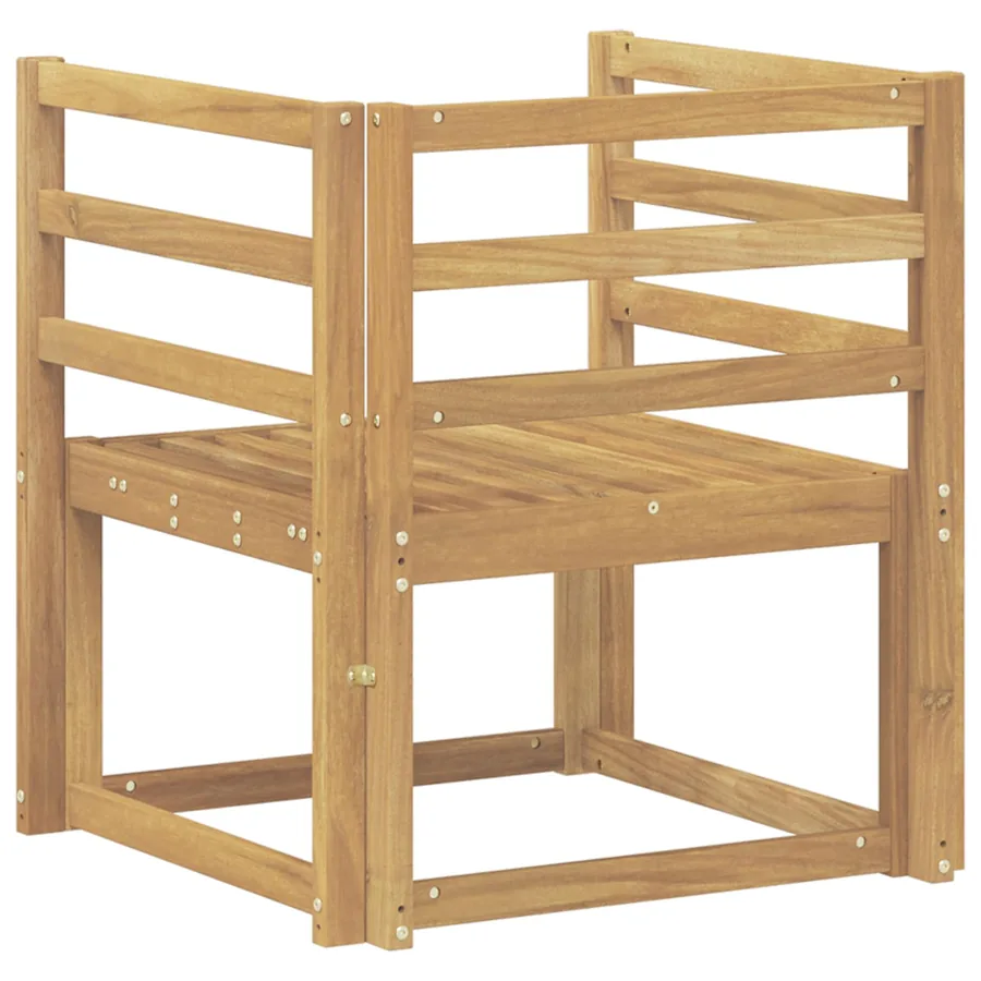 Ensemble de canapés d'extérieur Bois d'Acacia Massif Blanc - 5