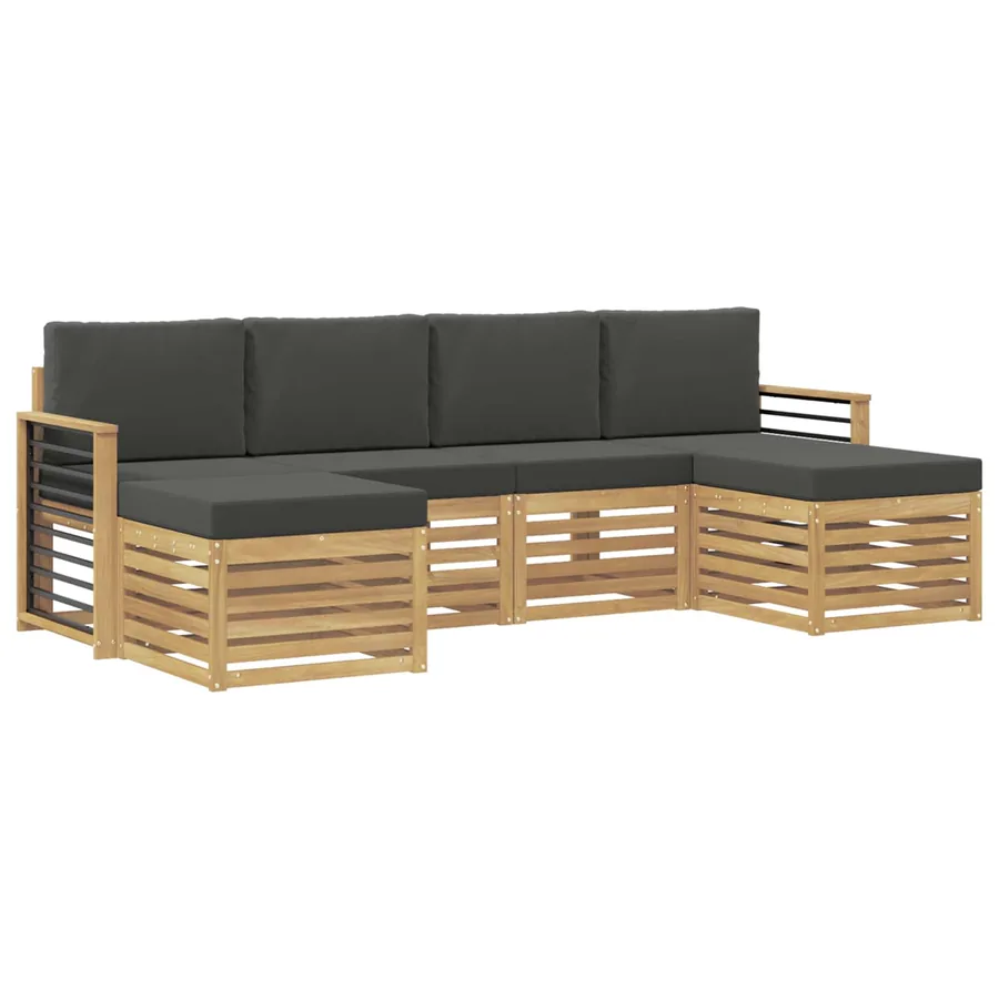 Ensembles de canapés 6 pcs Blanc et anthracite - 2