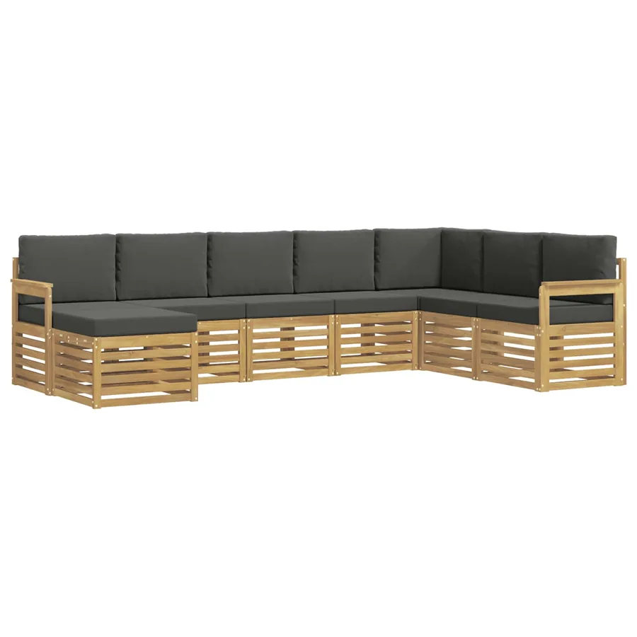 Ensemble de canapés d'extérieur 8 pcs Blanc et anthracite - 2