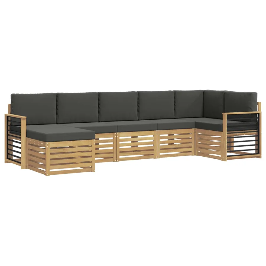 Ensemble de canapés d'extérieur 7 pcs Blanc et anthracite - 2