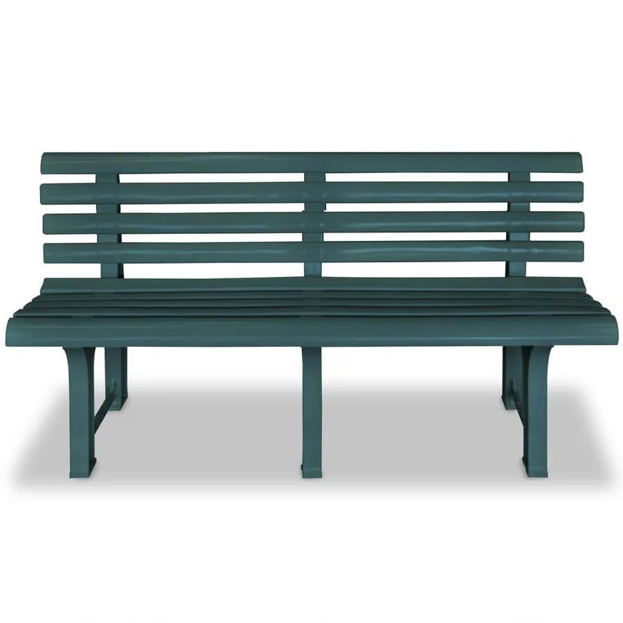 Banc de jardin 145,5 cm Plastique Vert - 2