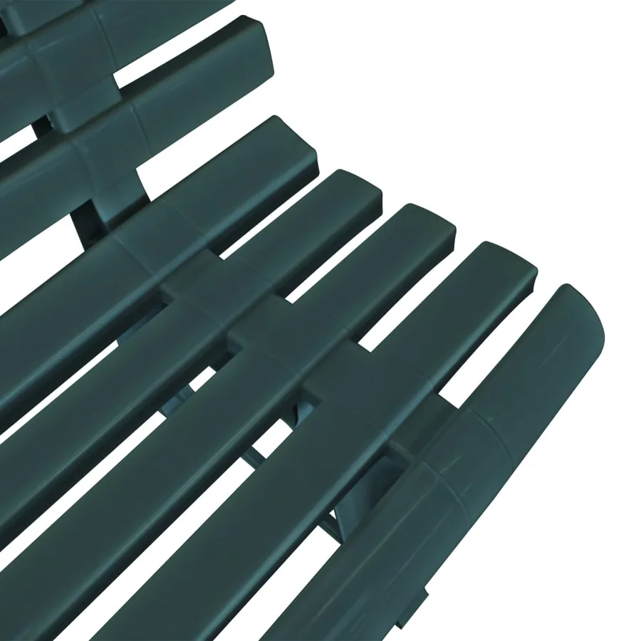 Banc de jardin 145,5 cm Plastique Vert - 4