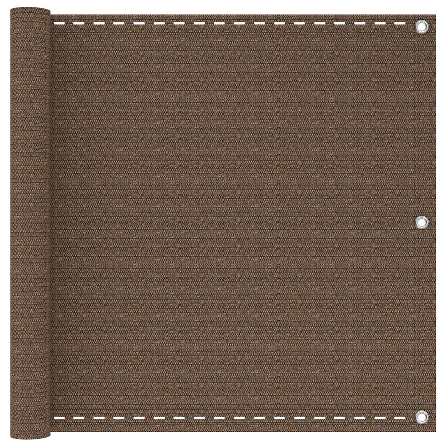 Écran de balcon Marron 90 x 800 cm HDPE et Aluminium