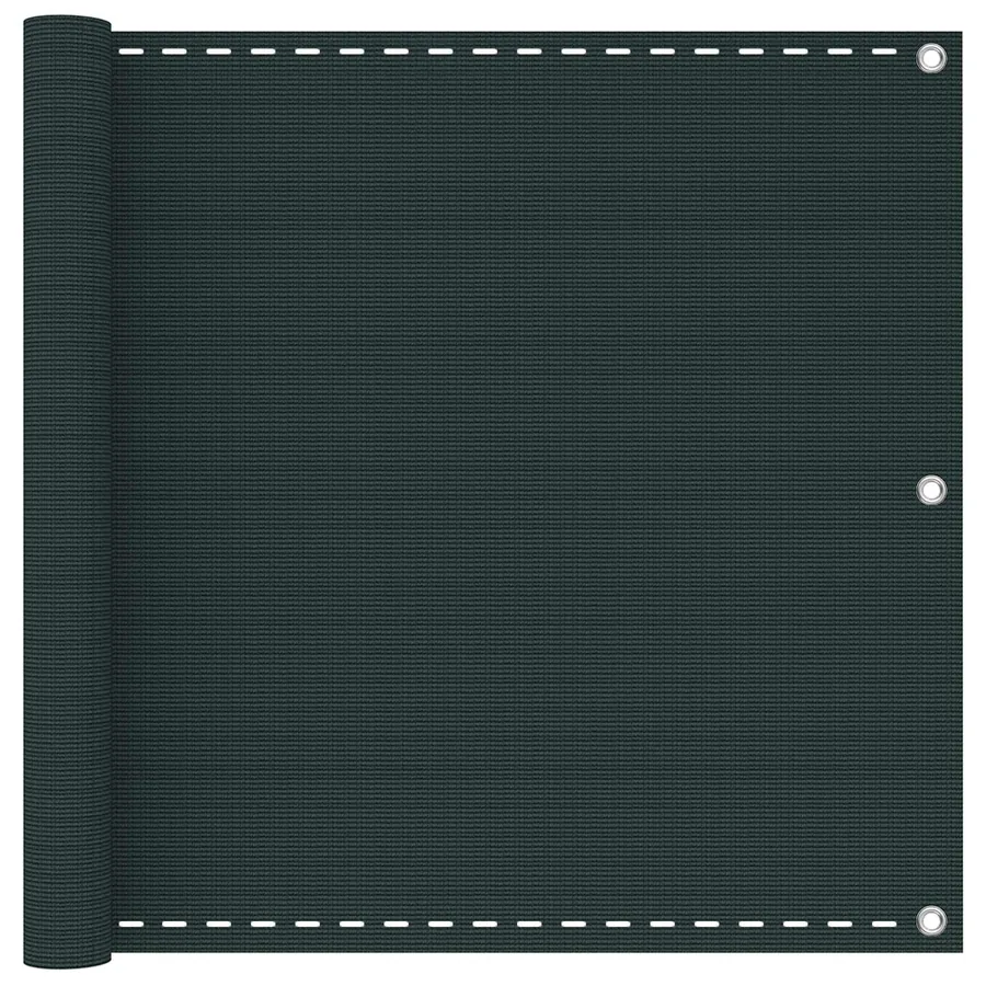 Écran de balcon Vert foncé 75 x 700 cm HDPE et Aluminium