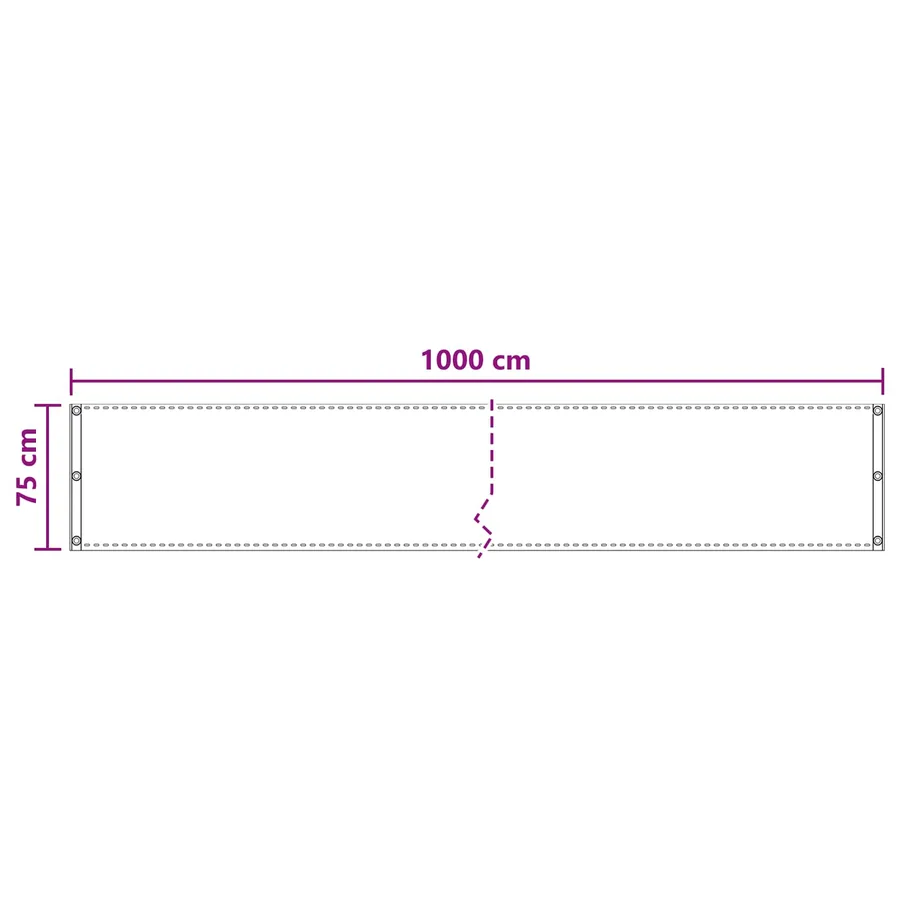 Écran de balcon Blanc 75 x 1000 cm HDPE et Aluminium - 5
