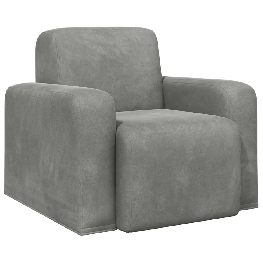 Fauteuil Gris clair Velours - 2