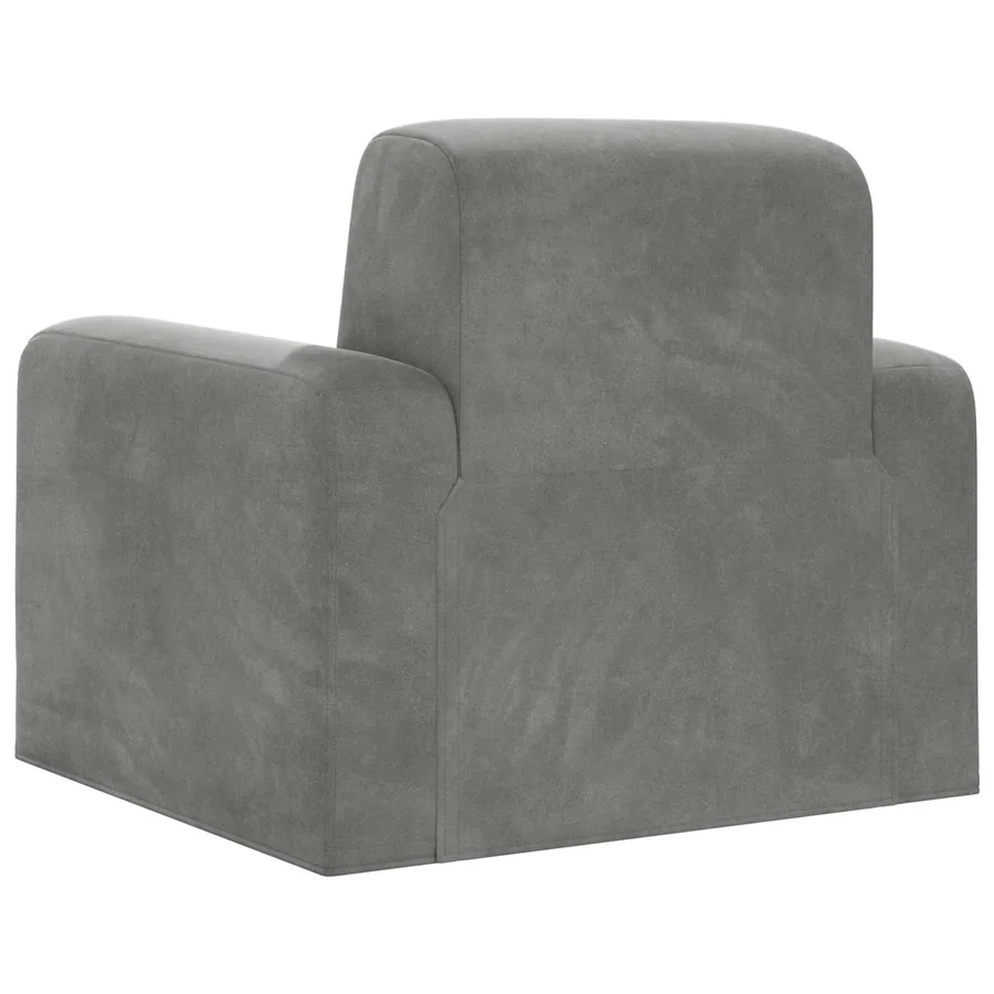 Fauteuil Gris clair Velours - 5