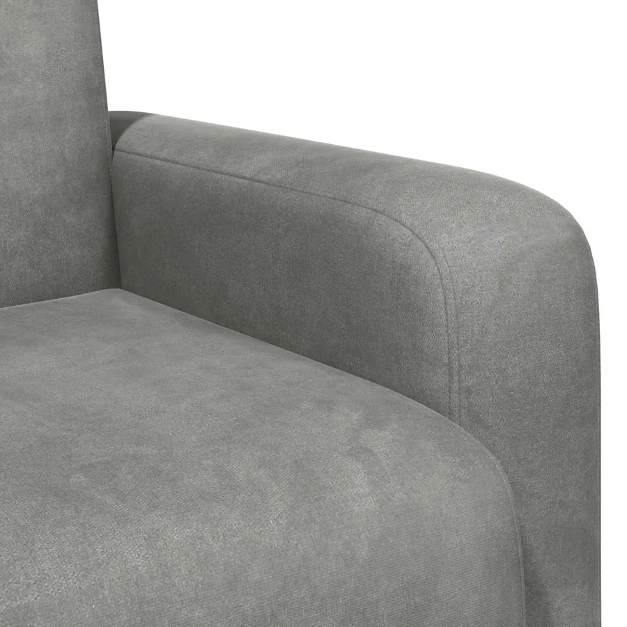 Fauteuil Gris clair Velours - 6